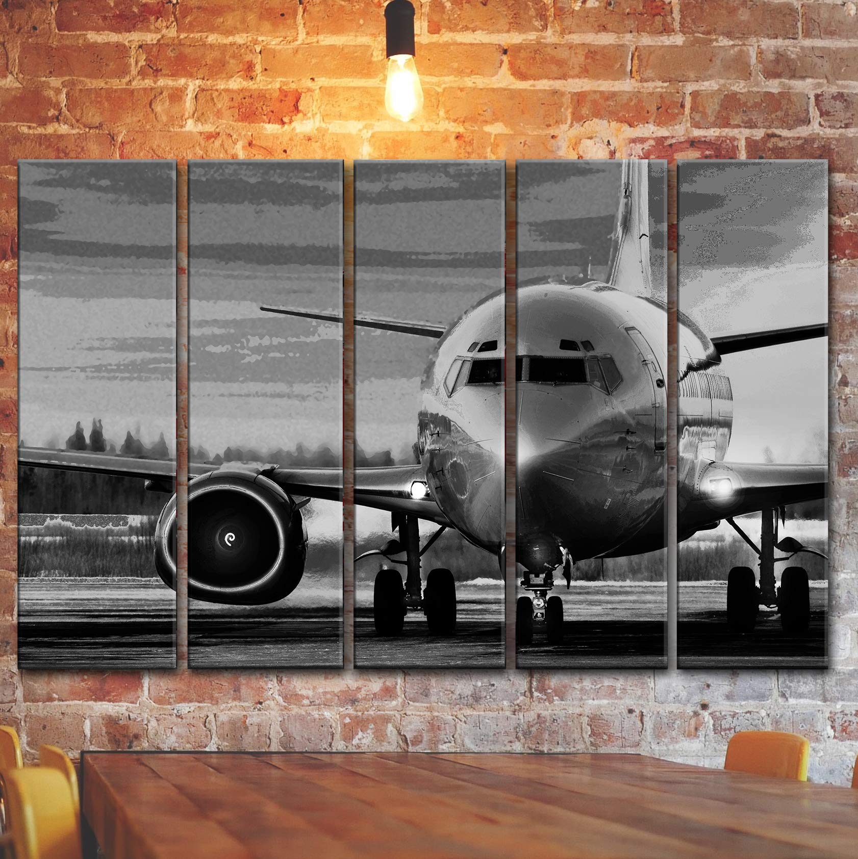 Amazon｜大型 5ピース 飛行機 ウォールアート 装飾 絵画 ポスター